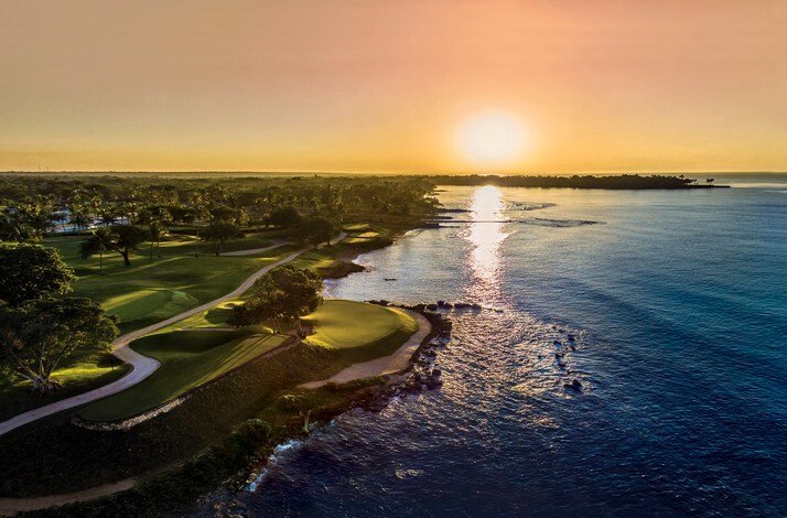 Sunset at the Casa de Campo golf.