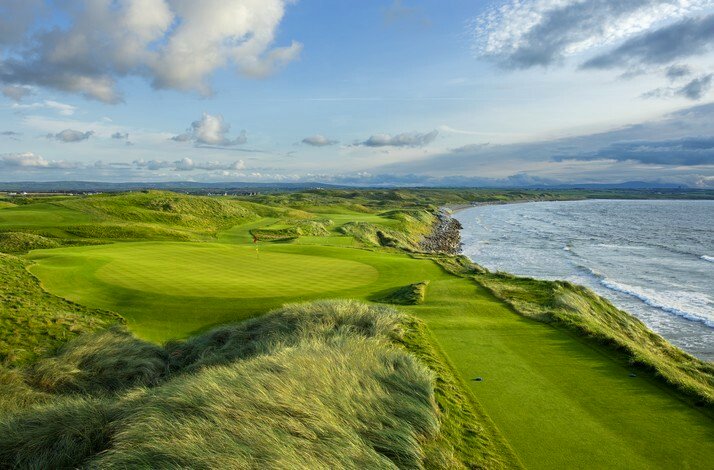 The golf course by the beach of Southwest Ireland.