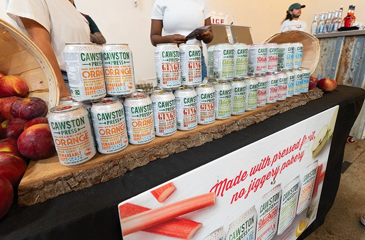 Cawston Press canned sparkling beverages on sale at Toronto's FEASTIE festival.