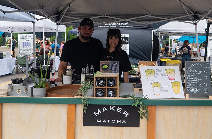 A stall serving matcha at Toronto's FEASTIE festival.