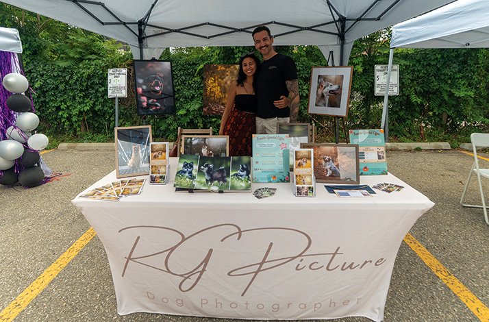 A photography booth featuring pet portraits at Toronto's FEASTIE festival.