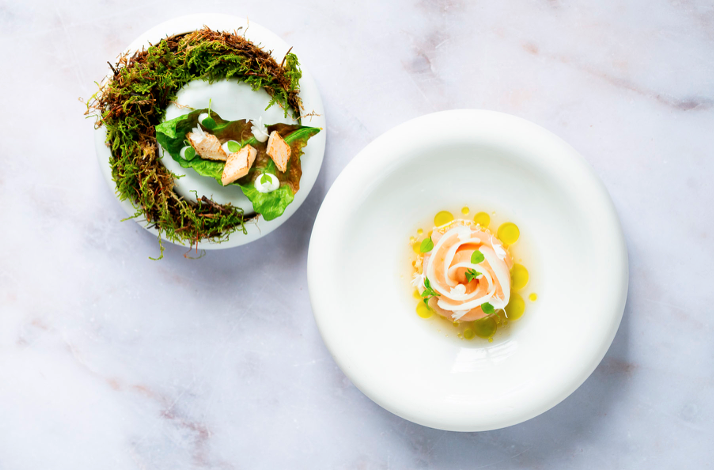 A fine-dining course served at Restaurant Lokaal.