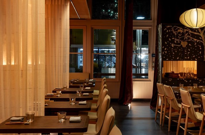 Dining area at restaurant Yeobo, Darling.