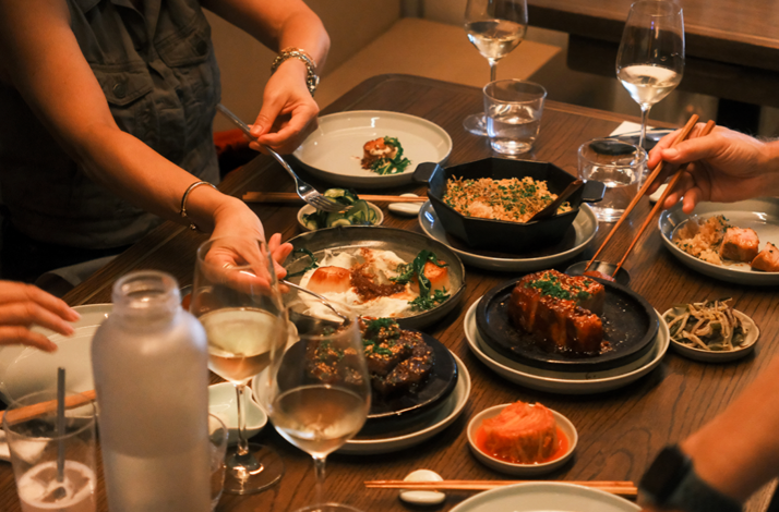 An assortment of modern Asian-fusion and Korean-style sharing dishes served at restaurant Yeobo, Darling.