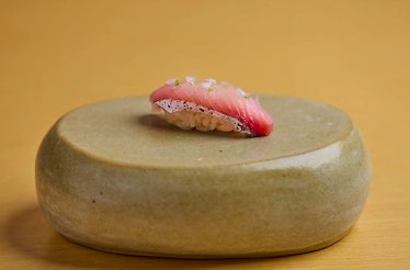Buri com flor de sal e raspas de limão