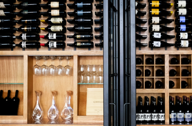 Refined wall vinothèque at Eating House.